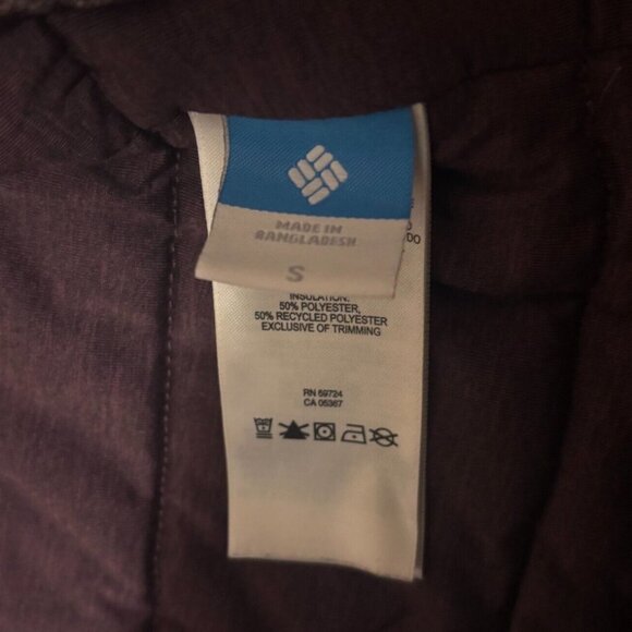 Columbia Omni-Heat Purple Puffer Vest SUPER SOFT Womens Size Small - Picture 4 of 8